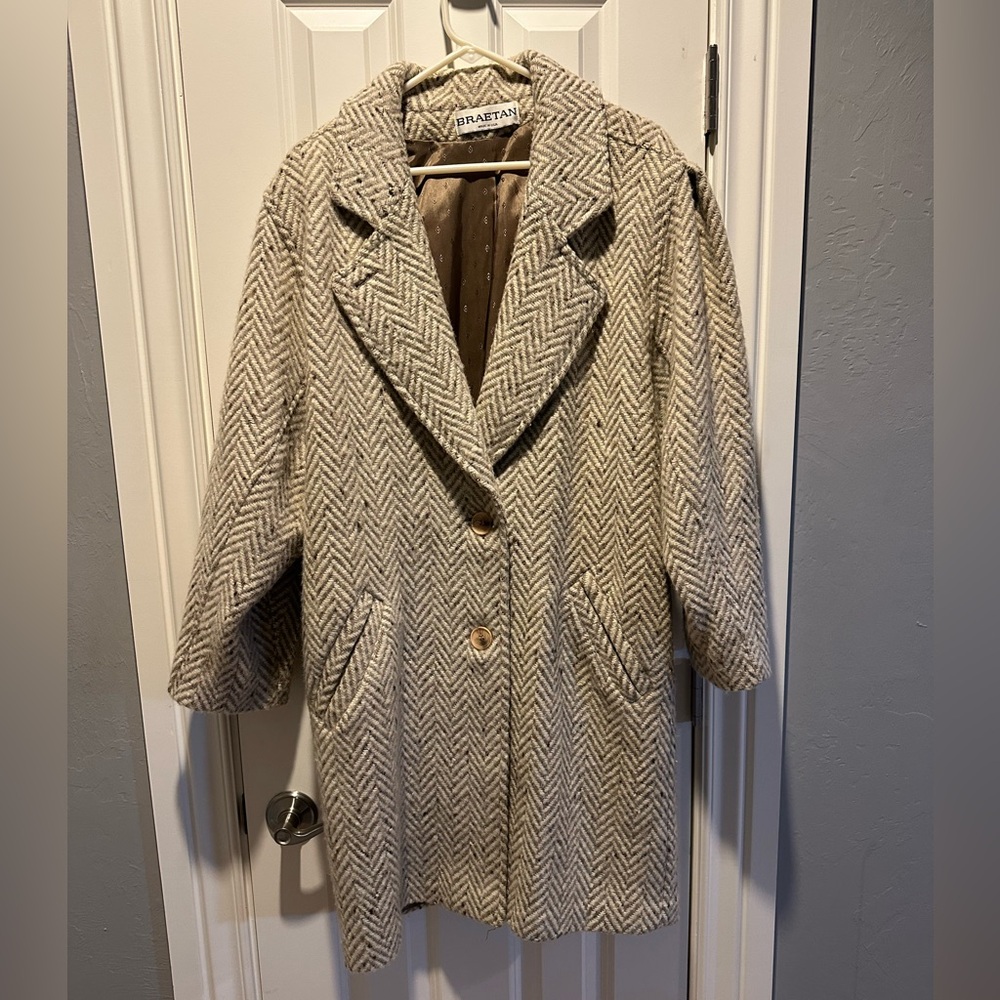 BRAETAN- Vintage- Union Made in America Pea Coat - 100% wool